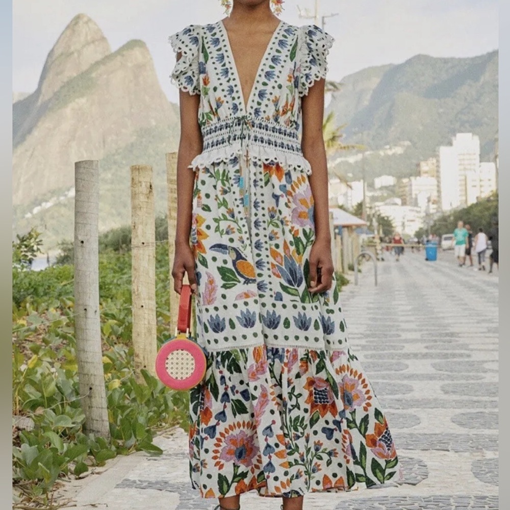 NWT Farm Rio Summer Garden Dress | Sz L